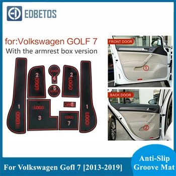 Golf 7 MK7 Automobilový priemysel Interiér protišmykové Rohože Pre Volkswagen Golf 7 MK7 Auto Interiérové Doplnky, Brány, Slot Dráha Mat