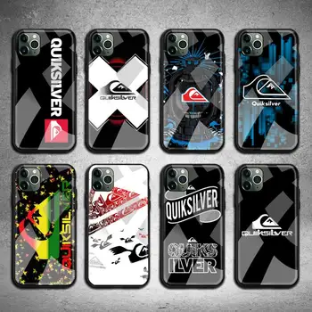 Surfovanie Skateboard quiksilver Telefón Prípade Tvrdeného Skla Pre iPhone 11 Pro XR XS MAX 8 X 7 6 6 Plus SE 2020 prípade