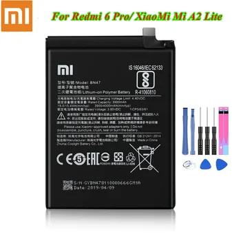 Originálne Batérie BN47 Pre Xiao Redmi 6 Pro Xiao Mi A2 Lite 3900/4000mAh Originálne Mobilné Telefónne kontakty batérie Akku + Nástroje