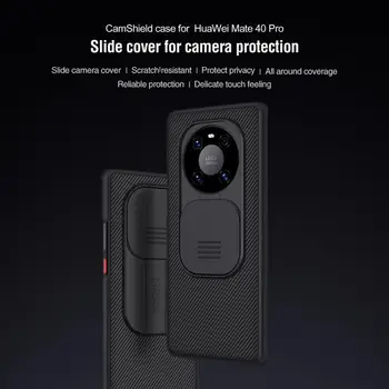NILLKIN Fotoaparát Ochrana puzdro pre Huawei Mate 40 Pro prípade Posuňte CamShield Zadný kryt pre Mate 30 Pro Globálna Verzia prípadoch
