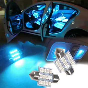 13pcs/veľa LED T10 31mm Auto Auto Interiéru Mapu Dome špz Náhradné Svetlo Súprava Modrá Lampa Nastaviť
