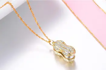 AAAA+ kvalitné Imitácia perly arašidové prívesok náhrdelník 3 colorfashion šperky dropshipping charmgirl milenca darček narodeniny