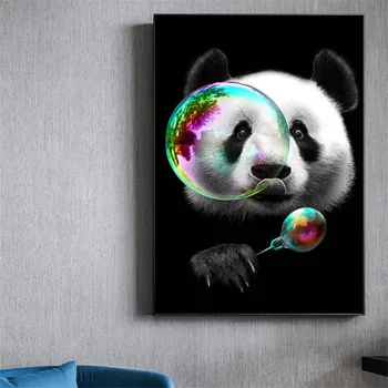 Krásne Panda Plátno Umenie Plagáty A Vytlačí Zvieratá Plátne, Obrazy Na Stenu, Umenie Kreslených Obrázkov Pre Deti Izba Stenu Decor