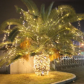 LED Reťazec svetlá 10 M 20 M 30 M 50 M 100 M Vonkajšie Dovolenku Nový Rok Víla Girlandy Na Vianočné Strom Svadobné Party Dekorácie