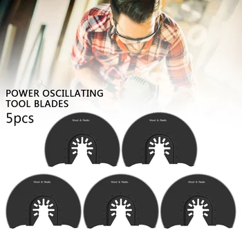 5 ks Oscilačný Multi Nástroj pílových listov HCS Semi Kruhový Segment Pílové listy pre Dremel Bosch, Elektrické Náradie Príslušenstvo 88mm