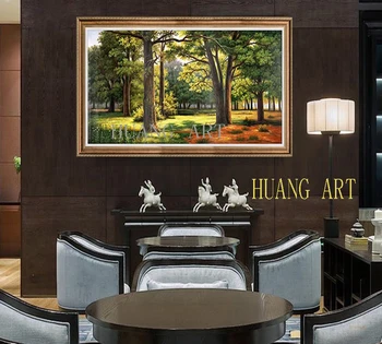 Ručne maľované slávnej klasické krajiny olejomaľba dekoratívne gauč klub villa hotel reštaurácia office konferenčná miestnosť