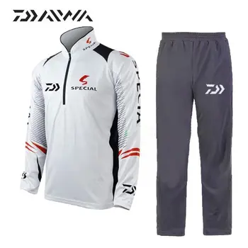 Najnovšie Dawa Daiwa značky Rybárske oblečenie pre mužov, Letné štýl priedušná Sun UV ochrany outdoorové športové oblečenie, Rybárske set