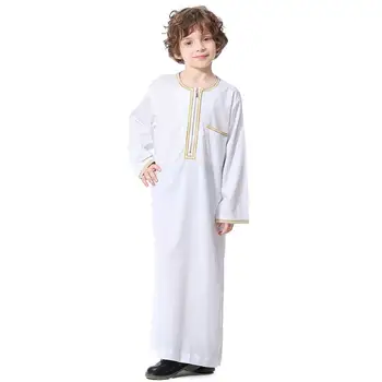 Moslimské Deti Abaya Jubba Thobe Chlapec Dlhé Šaty Islamskej Ramadánu Deti Kaftane Župan Dubaj Arabských Kaftan Saudská Arábia Bohoslužby