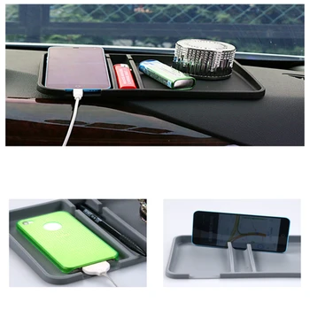 Multi-farebné Auto Non-Slip Mat Dekorácie Silikónové Auto protišmykový Pásik Držiak na Palubnú dosku Tlačidlo GPS Telefón Držiteľov