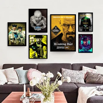Breaking Bad Akcie Obrázok Plagáty Ukazuje Nové Umelecké Plátno Olej Maľovanie Obrazov Na Stenu Obývacia Izba Domova