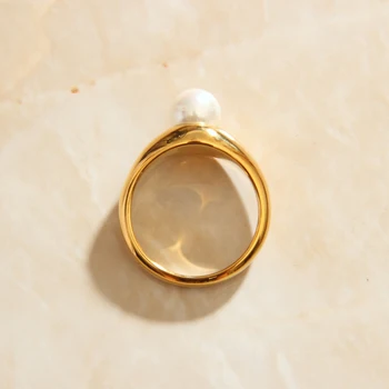 SOMMAR Hot Darček 18KGP Zlatom Vyplnené veľkosť 6 7 8 Lady Zásnubné prstene Perly iny mužov krúžok Prom Príslušenstvo