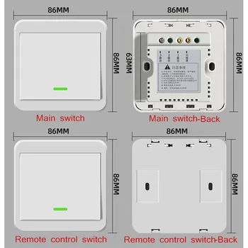 Smart Switch,433MHz RÁDIOFREKVENČNÉ Diaľkové Ovládanie Spínač,86 Typu ON/Off Switch Panel,S Samolepky Voľné Pozície Flexibilné Pre Domáce