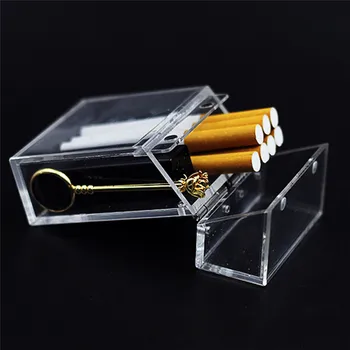 Najnovšie Cigariet Prípade Hrubé Vysoko Kvalitné Prenosné Ľahšie Package Úložný Box INY Vietor Transparentné Cigariet Prípade
