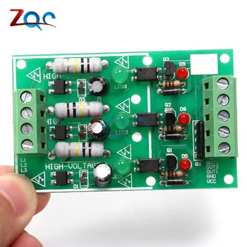 3 Kanál Optocoupler Izolácie Modul AC 220V Izolovaná Rada Testovanie Modulu Č PCB Držiteľ AC Modul Detekcie