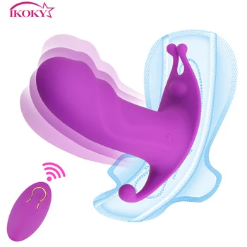 IKOKY 10 Rýchlosť Nositeľné Nohavičky Vibrátor, Dildo Vibrátor Bezdrôtové Diaľkové Ovládanie Stimulátor Klitorisu Sexuálne Hračky pre Ženy