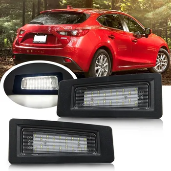 Pre Mazda 3 14-18 LED Licenčné Číslo Doska Svetlo Na Mazda CX-3 2016-up Led Vymeňte Žiarovku Za Vozidlo Biele Zadné Značky Lampa 2 ks