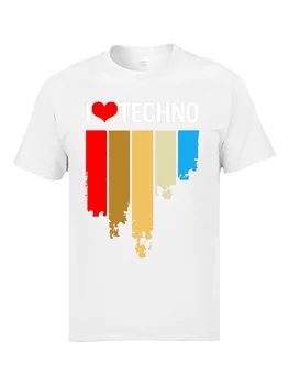 Rainbow Elektronickej Tanečnej Vytlačené Na Tričká I Love Techno, Hip Hop a Rock Mens Tshirts 3D Fashion Mikina Band