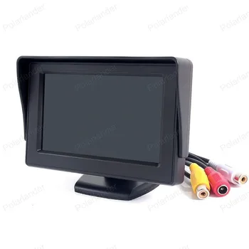 Auto monitor malé zobrazenie 4.3 palcový TFT Farebný digitálny Kryt-možnosť lcd pre univerzálne vozidlo cúvanie parkovanie záložný fotoaparát