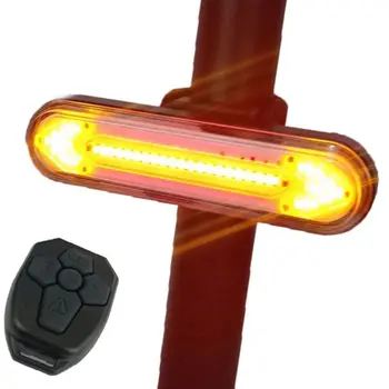 USB Nabíjateľné Bicykel zadné svetlo na Horských Bicykloch Bezpečnostné Výstražné Svetlo LED Bezdrôtového Diaľkového Ovládania Bicykli jazda na Bicykli Zase Signál