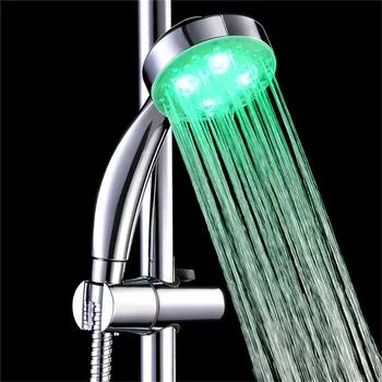 Najnovšie Farebné LED Sprcha Hlavu Snímač Teploty Sprcha Hlavou Bez Batérie LED Vodopád Sprcha Hlavu Kolo Kúpeľňa Showerhead