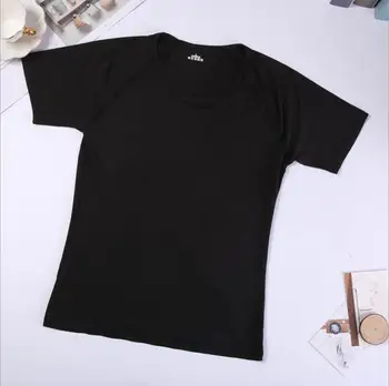 Letné New Vysoká kvalita mužov tričko bežné krátky rukáv o-krku bavlna t-shirt mužov značky white tee tričko black