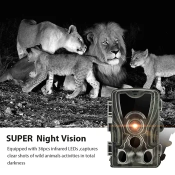 Bezdrôtové Lov Fotoaparát Chodník Nočné Videnie Kamery HC801A 16MP 1080P IP65 Foto Pasce 0.3 s Spúšť Voľne žijúcich živočíchov Dohľad