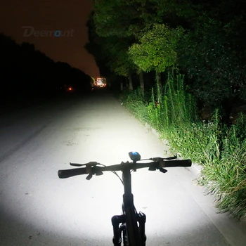 Deemount Cyklistické Predné Osvetlenie Bicykla Svetlometov Predné Lampy T6 Cree U2 COB LED Baterkou Svietidlo Vnútorného Typ Batérie USB Nabíjanie