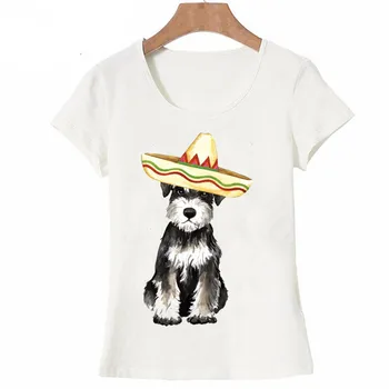 Fiesta Miniatúrne Bradáči tlačiť T-Shirt módne ženy krátkym rukávom letné lumbálna pohode žena t-shirt bežné Topy roztomilý dievča Čaj