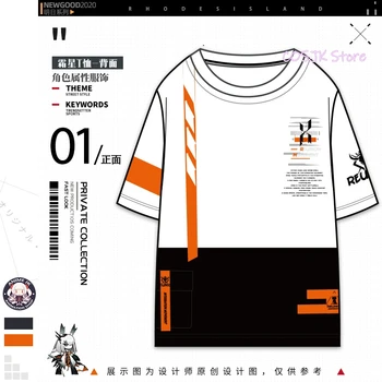 Anime Arknights Frostnova Lete Harajuku Bežné Sladké T-shirt Cosplay Kostým Muži Ženy Študent Voľné Módne Unisex Tričko Topy