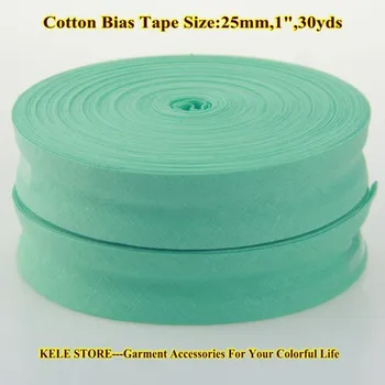 Doprava zadarmo DIY Bavlna Zaujatosti pásku šírka:25mm,30yds/veľa,rezanie pásky záväzné pásky urob si sám zložiť pásku farba mint zelená ,svetlo zelená