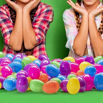 60Pcs Fillable Plastové Easter Egg Hunt Strany Dodanie Pack Najrôznejších Farieb, Plastové Vajcia