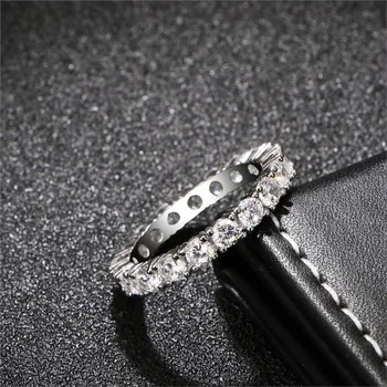 Skutočné S925 Mincový Striebro Krúžok pre Ženy Móda Anillo Svadobné Bizuteria Drahokam Striebro 925 Šperky Čistý Diamant, Drahokam Krúžok