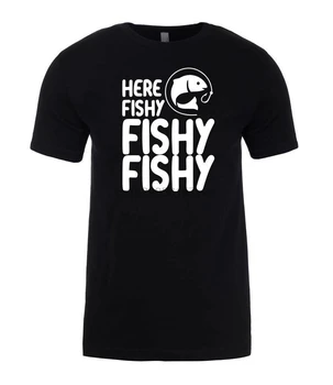 Tu Rybka Rybka Rybárske Zábava Mens T-Shirt