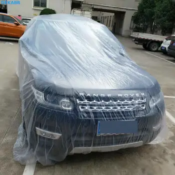 Jedno Auto Kryt Vodotesné Priehľadné Plastové Prachotesný Kryt Auto Dážď Pokrýva BY-004