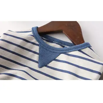LONSANT 2018 Deti Oblečenie Bežné Deti Unisex Batoľa Bavlna Stipe T-Shirt Pevné Nohavice Módne Vestido Infantil Dropshipping