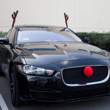 Sobie Parohy Jingle Bells Kostým Rudolf Auto Vianočné Ozdoby Dekor s Nosom Auto Styling