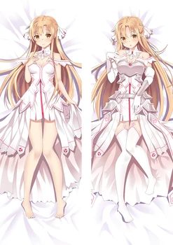 2020 apríla Aktualizácia obliečka na Vankúš Anime Sword Art Online Telo Vankúš Prípade Sexy Dievčatá Yuuki Asuna 2 tak Hodiť Vankúš