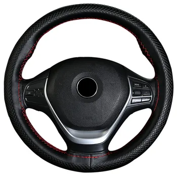 Kožené plastický volant, kryt Štyri ročné obdobia univerzálny cowhide auto rukoväť kryt non-slip opotrebovaniu YH-10