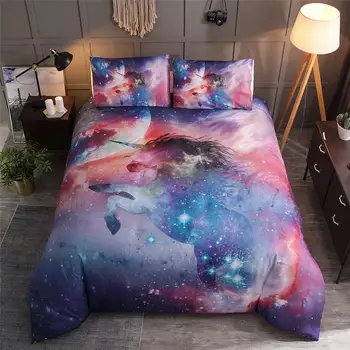 37 Tlač posteľná bielizeň Nastaviť Dreamcatcher JD Galaxy Vesmíru, vesmír Tematické Perinu Nastaviť Kráľ, Kráľovná Veľkosť Posteľná Bielizeň