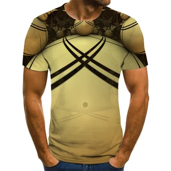 3D T-shirt čierna a žltá psychedelic vytlačené T-shirt mužov lete hip-hop zábavné koberčeky tlačiť T-shirt mužov a ženy, topy XL 6XL
