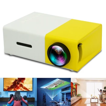 YG300 prenosný mini projektor mini halloween projektory s diaľkovým ovládaním mobilný telefón projektor s rozlíšením full hd projektor domáceho kina