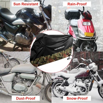 190T Vody Dážď Dôkaz Prachotesný UV Ochranný Motocykel Vzťahuje na Bicykli celoročné Vonkajšie Vnútorné Nečistoty Motorových Skúter Motorke D45