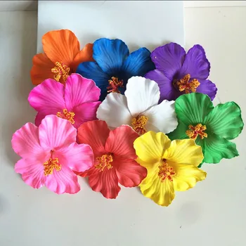 Kvet 36pcs doprava zdarma farby Pena Havajské kvet Ibištek Kvet, svadobné vlasy klip 9 cm môžete vybrať, kvetinové šperky ibišteka