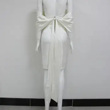 Kleezy 2020 nový príchod satin módy Sexy Šaty, Párty a Nočný Klub Šaty 2020 biele šaty bodycon šaty CB letné šaty