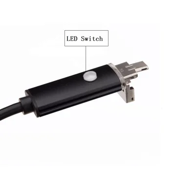 HD720P 2 v 1 endoscopio 8 mm Objektív pre chytré telefóny, PC Android Endoskopu Inšpekcie Borescope Fotoaparát 1m/2m/5m/10m mäkké pevný Kábel