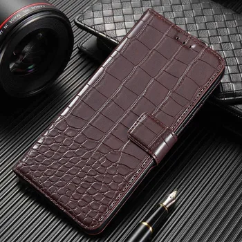Prípade Flip Luxus pre Samsung Galaxy M51 kryt Peňaženky Krokodíla textúry Kože Knihy Telefón Coque