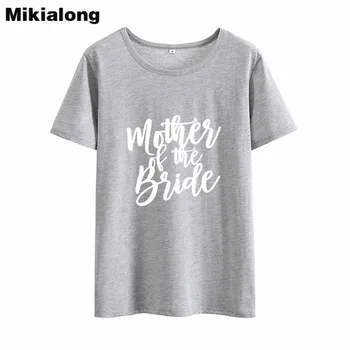 Mikialong MATKA NEVESTY T Shirt Lete Ženy Módne Topy Pohodlné Tričká Bavlnené Ženy O-krku Ulzzang T-shirt Femme