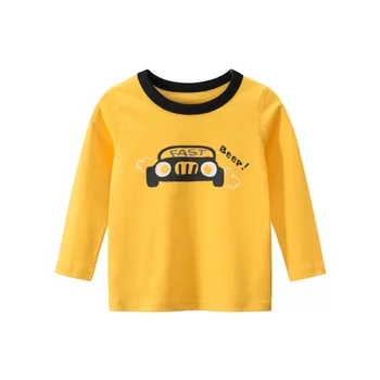 Deti T-shirts Chlapci Jar Dlhý Rukáv Topy Cartoon Farbou 2020 Jeseň Bavlnená Mikina 1-8 Rokov Deti T Košele, Oblečenie