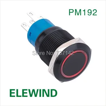 ELEWIND 19 mm Krúžok osvetlené tlačidlo spínača(PM192F-11E/R/12V/A)