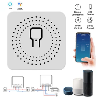Tuya 10A/16A Mini Smart Wifi Switch Modul Diaľkového Ovládania Hlasové Ovládanie Funguje Alexa Domovská stránka Google Inteligentný Život Smart Home